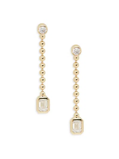 Effy Women's 14k Yellow Gold & 0.59 Tcw Lab Grown Diamond Drop Earrings