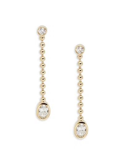 Effy Women's 14k Yellow Gold & 0.59 Tcw Lab Grown Diamond Drop Earrings
