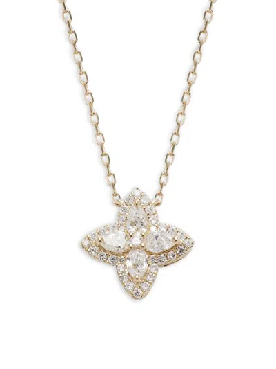 Effy Women's 14k Yellow Gold & 0.6 Tcw Lab Grown Diamond Pendant Necklace/18"