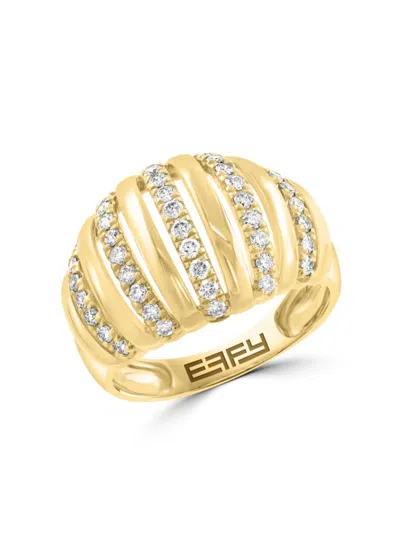 Effy Women's 14k Yellow Gold & 0.61 Tcw Diamond Dome Ring