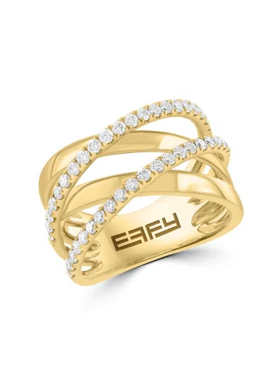 Effy Women's 14k Yellow Gold & 0.62 Tcw Diamond Wrap Ring