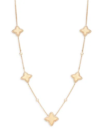 Effy Women's 14k Yellow Gold & 0.65 Tcw Diamond Station Necklace