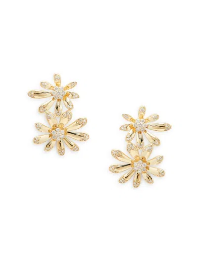 Effy Women's 14k Yellow Gold & 0.68 Tcw Diamond Flower Stud Earrings