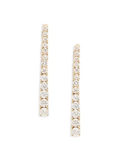 Effy Women's 14k Yellow Gold & 0.68 Tcw Lab Grown Diamond Linear Drop Earrings
