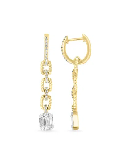 Effy Women's 14k Yellow Gold & 0.69 Tcw Diamond Drop Earrings