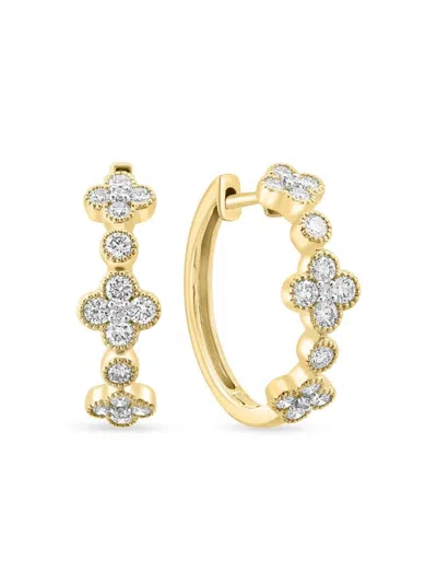 Effy Women's 14k Yellow Gold & 0.69 Tcw Diamond Huggie Earrings