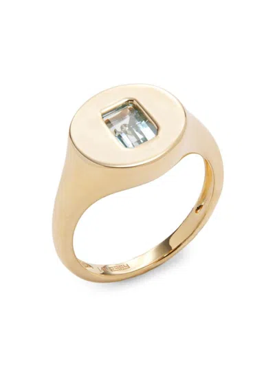 Effy Women's 14k Yellow Gold & 0.80 Tcw Aquamarine Ring