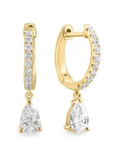 Effy Women's 14k Yellow Gold & 0.85 Tcw Lab Grown Diamond Huggie Earrings