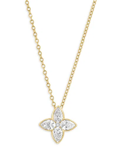 Effy Women's 14k Yellow Gold & 0.95 Tcw Lab-grown Diamond Pendant Necklace