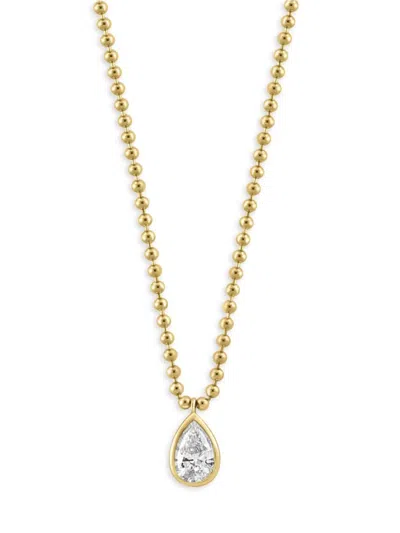 Effy Women's 14k Yellow Gold & 0.98 Tcw Lab Grown Diamond Bezel Pendant Necklace