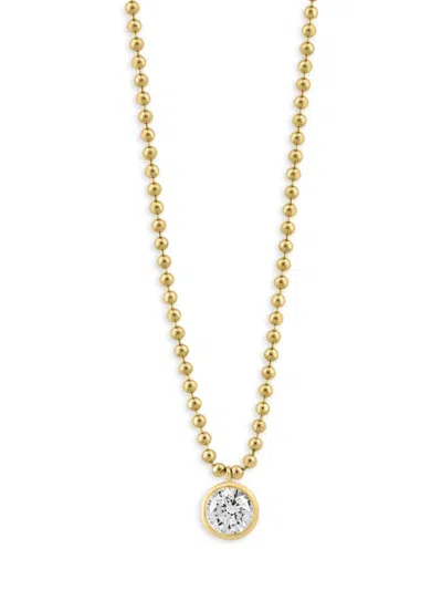 Effy Women's 14k Yellow Gold & 0.98 Tcw Lab Grown Diamond Bezel Pendant Necklace
