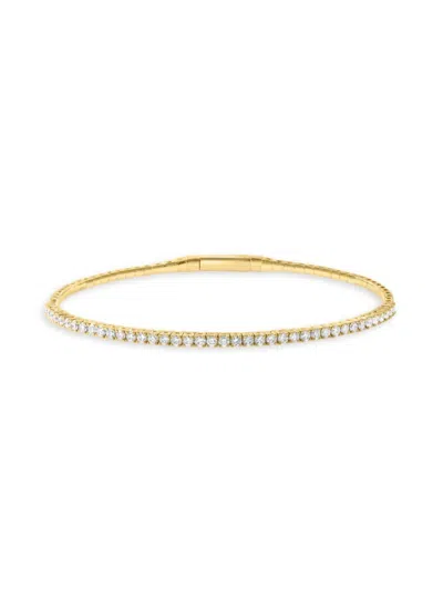 Effy Women's 14k Yellow Gold & 0.99 Tcw Lab Grown Diamond Bangle Bracelet