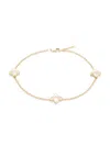 Effy Women's 14k Yellow Gold & 1.01 Tcw Lab-grown Diamond Floral Station Bracelet In Gold
