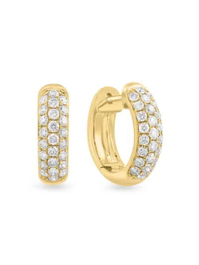 Effy Women's 14k Yellow Gold & 1.05 Tcw Diamond Huggie Earrings