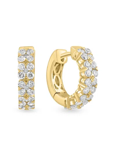 Effy Women's 14k Yellow Gold & 1.08 Tcw Diamond Huggie Earrings