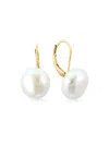 Effy Women's 14k Yellow Gold & 11-12 Mm Freshwater Pearl Drop Earrings In Yellow Gold