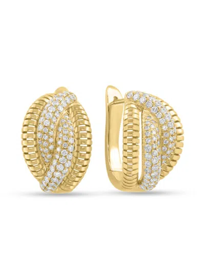 Effy Women's 14k Yellow Gold & 1.1 Tcw Diamond Earrings