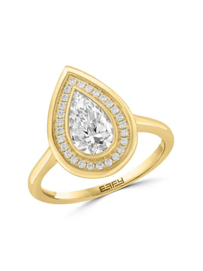 Effy Women's 14k Yellow Gold & 1.11 Tcw Lab-grown Diamond Ring