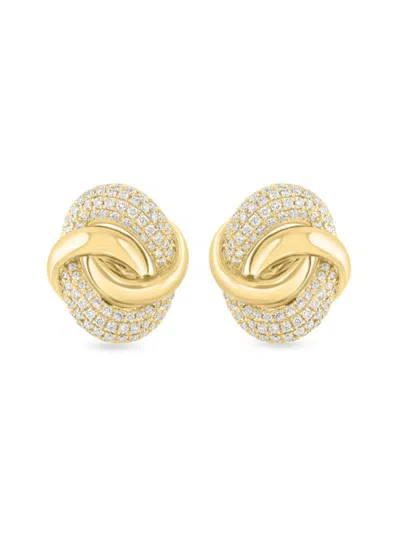 Effy Women's 14k Yellow Gold & 1.19 Tcw Diamond Stud Earrings