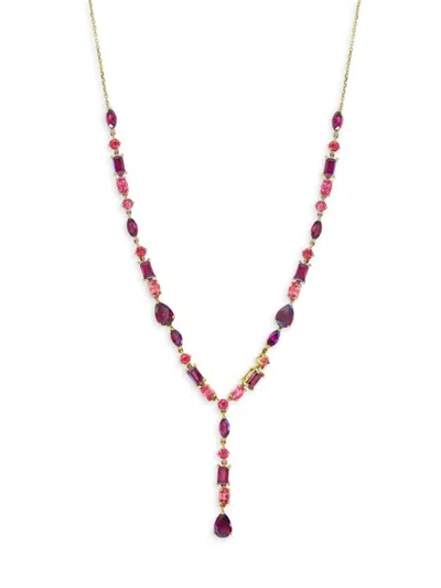 Effy Women's 14k Yellow Gold & 12.0 Tcw Rhodolite & Pink Tourmaline Necklace