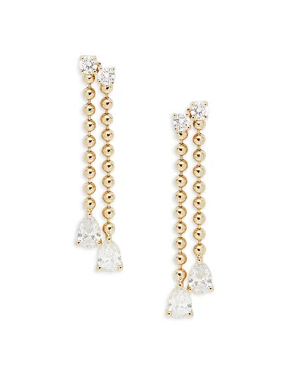 Effy Women's 14k Yellow Gold & 1.21 Tcw Lab Grown Diamond Drop Earrings