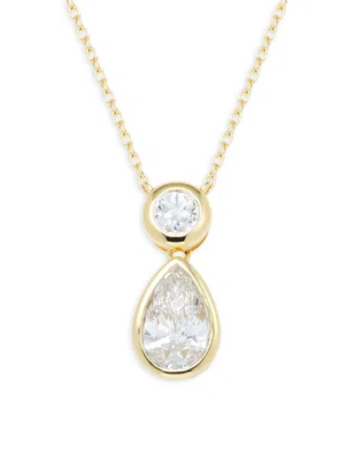 Effy Women's 14k Yellow Gold & 1.23 Tcw Lab-grown Diamond Pendant Necklace