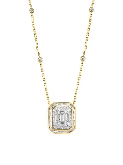 Effy Women's 14k Yellow Gold & 1.26 Tcw Diamond Station Pendant Necklace