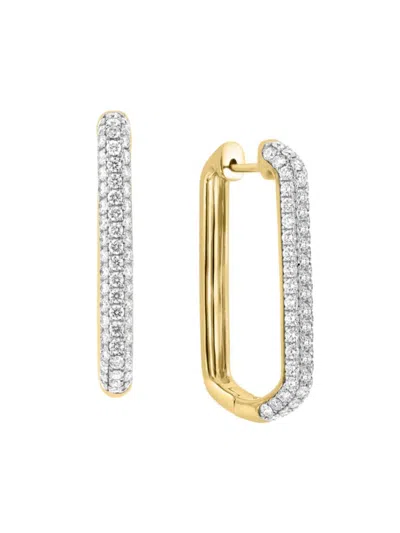 Effy Women's 14k Yellow Gold & 1.42 Tcw Diamond Hoop Earrings