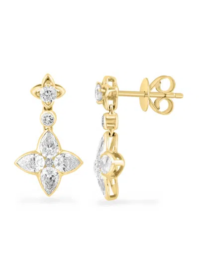 Effy Women's 14k Yellow Gold & 1.45 Tcw Lab-grown Diamond Earrings