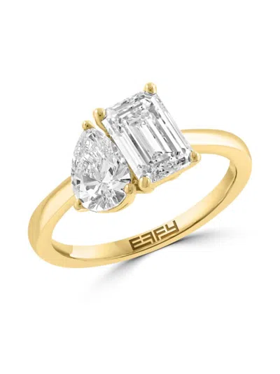 Effy Women's 14k Yellow Gold & 2.21 Tcw Lab-grown Diamond Ring
