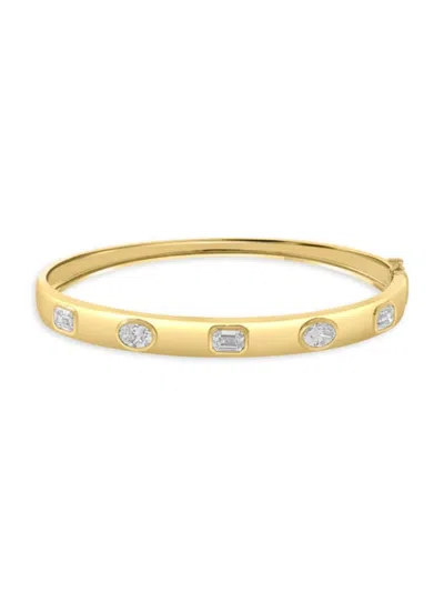 Effy Women's 14k Yellow Gold & 2.37 Tcw Lab-grown Diamond Bangle/2.2"