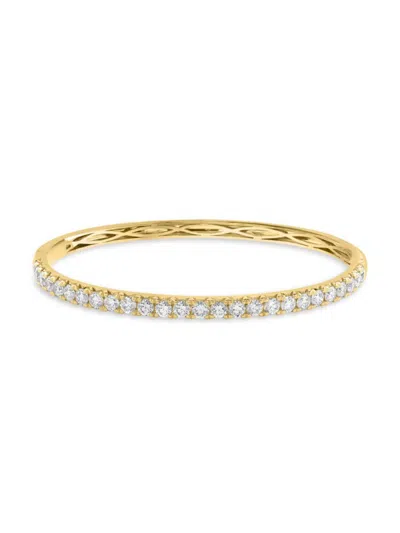 Effy Women's 14k Yellow Gold & 2.93 Tcw Lab-grown Diamond Bangle Bracelet