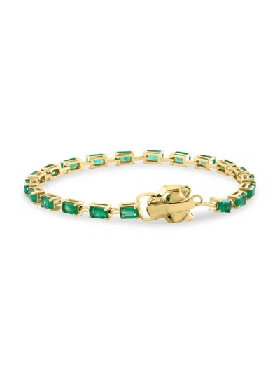 Effy Women's 14k Yellow Gold & 5.33 Tcw Emerald Bracelet
