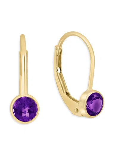 Effy Women's 14k Yellow Gold & Amethyst Clip On Earrings