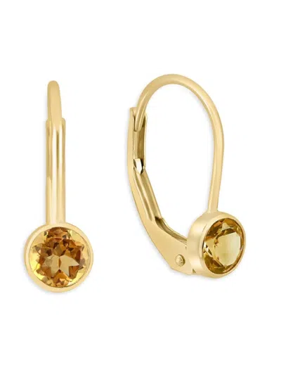 Effy Women's 14k Yellow Gold & Citrine Clip On Earrings