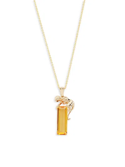 Effy Women's 14k Yellow Gold & Citrine Pendant Necklace