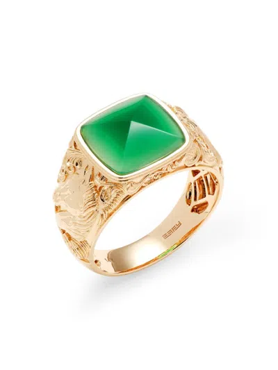 Effy Women's 14k Yellow Gold & Green Agate Ring