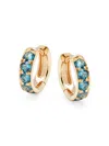 Effy Women's 14k Yellow Gold & London Blue Topaz Huggie Earrings In Blue