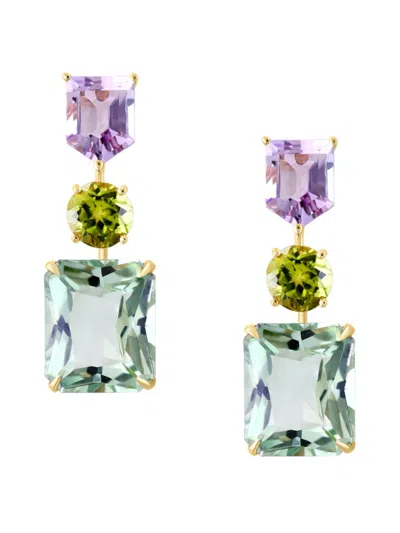 Effy Women's 14k Yellow Gold & Multi Stone Drop Earrings