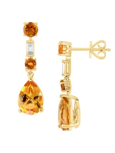 Effy Women's 14k Yellow Gold & Multi-stone Drop Earrings