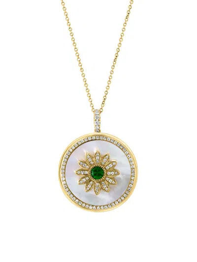 Effy Women's 14k Yellow Gold & Multi Stone Pendant Necklace