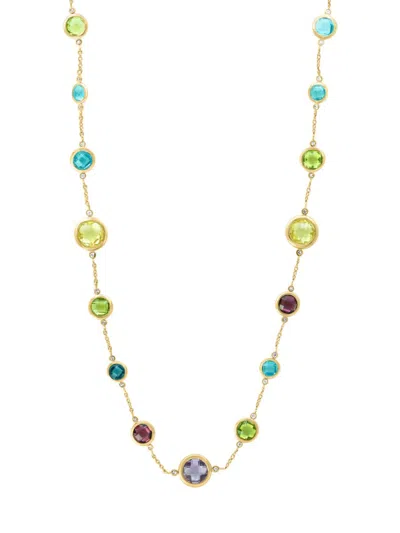 Effy Women's 14k Yellow Gold & Multi Stone Station Necklace