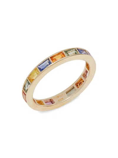 Effy Women's 14k Yellow Gold & Multicolor Sapphire Ring