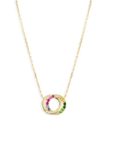 Effy Women's 14k Yellow Gold & Multicolor Stone Pendant Necklace