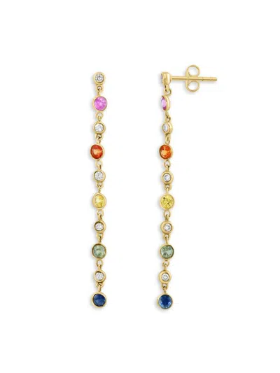 Effy Women's 14k Yellow Gold & Multistone Drop Earrings