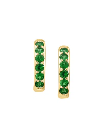 Effy Women's 14k Yellow Gold & Natural Emerald Huggie Earrings
