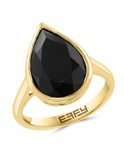 Effy Women's 14k Yellow Gold & Onyx Ring