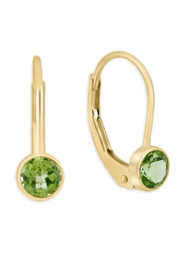 Effy Women's 14k Yellow Gold & Peridot Clip On Earrings