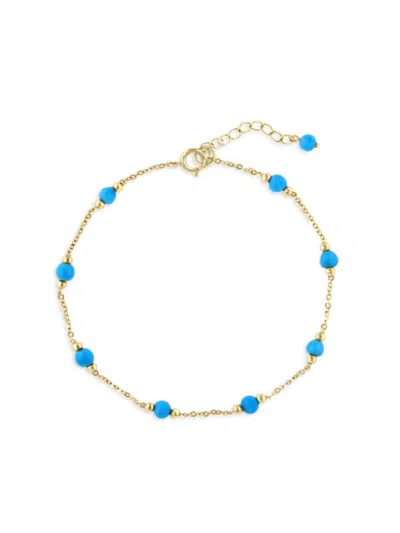 Effy Women's 14k Yellow Gold & Turquoise Station Bracelet
