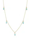 Effy Women's 14k Yellow Gold & Turquoise Station Necklace In Gold